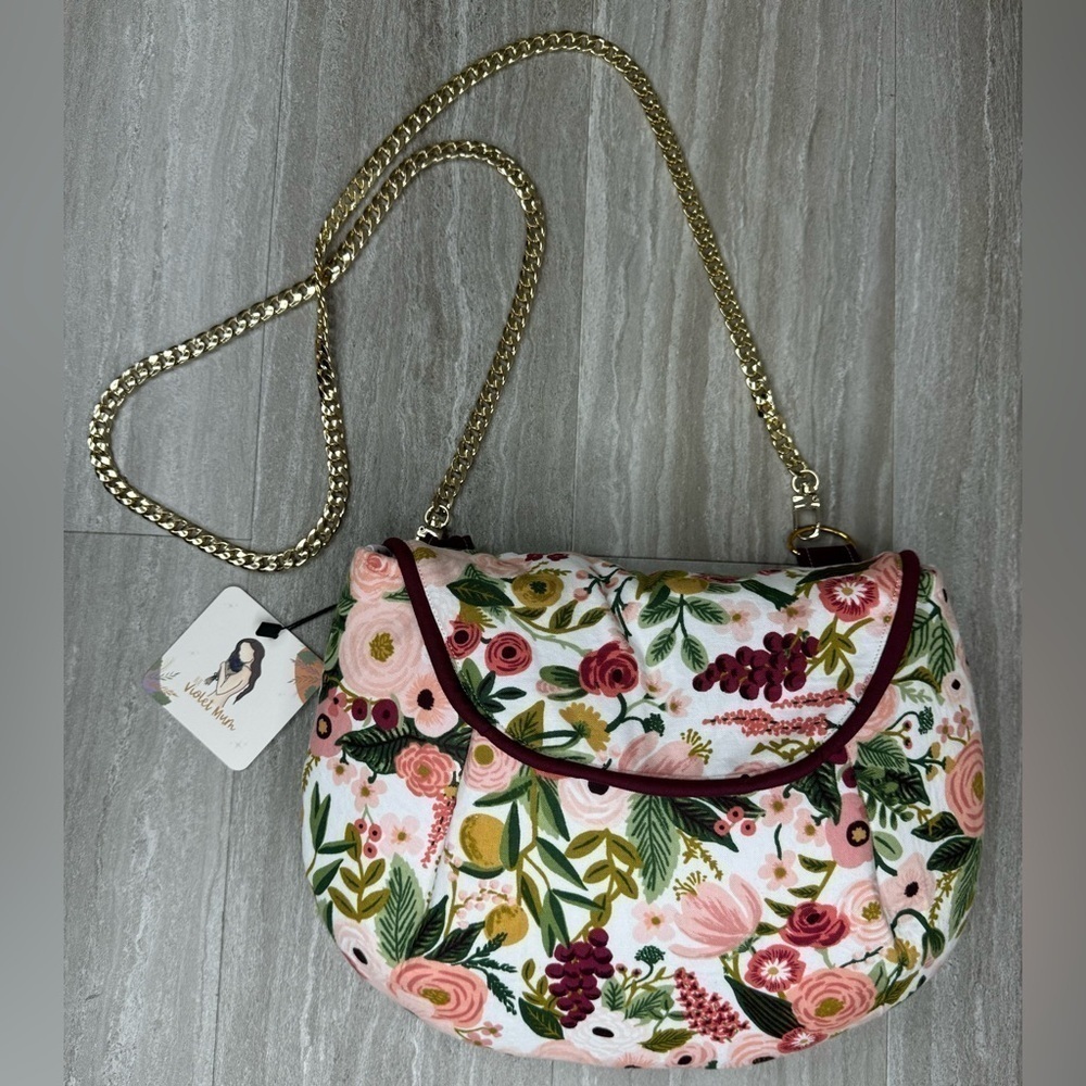 NWT Violet Mum Floral Crossbody Handmade Purse